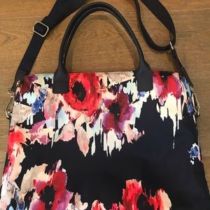 Kate Spade nylon padded abstract floral computer bag